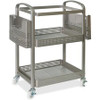 Lorell Mobile File Cart - 12.5" Length x 22.4" Width x 25.3" Height - Metal Frame - Champagne Gold - 1 Each