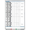 Quartet Matrix 36-employee In/Out Board - 34" Height x 23" Width - White Natural Cork Surface - Magnetic, Durable - Silver Frame - 1 / Each