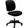 HON ComforTask Chair | Seat Depth | Black Fabric - Black Polyester, Polymer Seat - Black Polyester, Polymer Back - Black Frame - Low Back - 5-star Base - 1 Unit