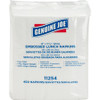Genuine Joe White Lunch Napkins - 1 Ply - 13" x 11.25" - White - Soft, Quad-fold, Versatile - For Lunch - 400 Per Pack - 2400 / Carton