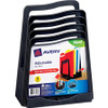 Avery Five Slot Plastic Adjustable File Rack - 5 Compartment(s) - 11.5" Height x 8" Width x 10.5" Depth - Desktop - Adjustable, Expandable, Durable - Black - Plastic - 1 Each