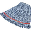 Rubbermaid Commercial 1" Headband Web Foot Wet Mop - Cotton, Yarn, Synthetic, PVC - Blue