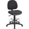 Lorell Pneumatic Adjustable Multi-task Stool - Black Seat - Black - 1 Each