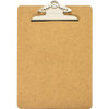Officemate Hardboard Clipboards - 1" Clip Capacity - 9" x 12 1/2" - Clamp - Hardboard - Brown - 1 Each