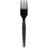 Dixie Medium-Weight Disposable Plastic Forks by GP Pro - 1000/Carton - Polystyrene - Black