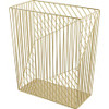 U Brands Metal Wastebasket, Vena Collection, 6 Gallon Capacity, Gold (3232U02-06) - Sturdy, Lightweight - 6.1" Height x 12.2" Width - Metal - Gold