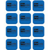 Flipside Magnetic Whiteboard Student Erasers - Blue - Square - EVA Foam - 2" Width x 2" Height x - 2" Length - 12 / Set - Magnetic