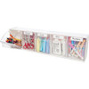 Deflecto Tilt Bin Interlocking Multi-Bin Storage Organizer - 5 Compartment(s) - 6.5" Height x 23.6" Width x 5.3" Depth - Desktop - White - 1 Each