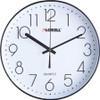 Lorell 12" Quiet Wall Clock - Analog - Quartz - Black