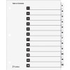 Cardinal OneStep Numbered Index System - 12 x Divider(s) - Printed Tab(s) - Digit - 1-12 - 12 Tab(s)/Set - 9" Divider Width x 11" Divider Length - Letter - 8.50" Width x 11" Length - 3 Hole Punched - White Divider - White Mylar Tab(s) - 12 / Set