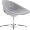 StyleWorks Paris Lounge Chair - 4-star Base - Gray - 1 Each
