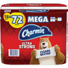 Charmin Ultra Strong Mega Rolls - 2 Ply - 264 Sheets/Roll - White - 2-ply, Soft, Comfortable, Long Lasting, Septic Safe, Clog Safe, Textured, Strong - For Bathroom, Cleaning, Hand - 18 Rolls Per Container - 18 / Carton
