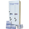 Impact Products Dual Vendor Hygiene Dispenser - 12 x Sanitary Napkin, 19 x Tampon - 24" Height x 10.8" Width x 5.5" Depth - Metal - White - Window, Locking Coin Box - 1 Each