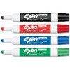 Expo Low Odor Markers - Chisel Marker Point Style - Green, Red, Blue, Black - 4 / Set
