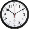Chicago Lighthouse 13.75" Black Contract Commercial/Residential Quartz Movement Wall Clock - Analog - Quartz - White Main Dial - Black