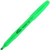 Integra Pen Style Fluorescent Highlighters - Chisel Marker Point Style - Green - 1 Dozen