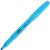 Integra Pen Style Fluorescent Highlighters - Chisel Marker Point Style - Fluorescent Blue - 1 Dozen