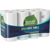 Seventh Generation 100% Recycled Paper Towels - 2 Ply - 156 Sheets/Roll - White - Paper - Absorbent, Chlorine-free, Chemical-free, Dye-free, Fragrance-free - 156 - 32 / Carton