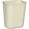 Rubbermaid Commercial Fire-Resistant 14 QT Wastebasket - 3.50 gal Capacity - 12.2" Height x 8.2" Width - Fiberglass, Thermoset Polyester - Beige - 1 Each