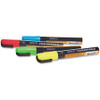 Deflecto Wet Erase Markers - Chisel Marker Point Style - Green, Red, Blue, Yellow - 1 / Pack