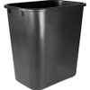 Sparco Rectangular Wastebasket - 7 gal Capacity - Rectangular - 15" Height x 14.5" Width x 10.5" Depth - Polyethylene - Black - 24 / Carton