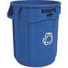Rubbermaid Commercial Brute 20-gal Recycling Container - 20 gal Capacity - Handle, Heavy Duty, Reinforced, Tear Resistant, Damage Resistant, Durable, UV Resistant, Fade Resistant, Warp Resistant, Crack Resistant, Crush Resistant - Blue - 6 / Carton
