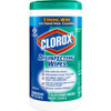 CloroxPro Disinfecting Wipes - Ready-To-Use Wipe - Fresh Scent - 75 / Canister - 6 / Carton - Green