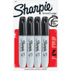 Sharpie Chisel Tip Permanent Marker - 5.3 mm Marker Point Size - Chisel Marker Point Style - Black Alcohol Based Ink - 4 / Pack