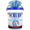 SCRUBS In-A-Bucket Hand Cleaner Towels - 12" x 10" - Blue - Absorbent, Pre-moistened - 72 Per Canister - 1 Each