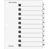 Cardinal OneStep Numbered Index System - 10 x Divider(s) - Printed Tab(s) - Digit - 1-10 - 10 Tab(s)/Set - 9" Divider Width x 11" Divider Length - Letter - 8.50" Width x 11" Length - 3 Hole Punched - White Divider - White Tab(s) - 10 / Set