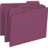 Smead Colored 1/3 Tab Cut Letter Recycled Top Tab File Folder - 8 1/2" x 11" - 3/4" Expansion - Top Tab Location - Assorted Position Tab Position - Maroon - 10% Recycled - 100 / Box