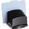 Officemate 2200 Series 6 Compartment Incline Sorter - 2 Pocket(s) - 6 Compartment(s) - 6.4" Height x 7.5" Width x 7.5" Depth - Desktop - Black - Plastic - 1 Each
