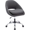 Lorell Lounge Chair - Neutral Gray Fabric Seat - Neutral Gray Fabric Back - Low Back - 5-star Base - 1 Each