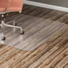 Lorell Hard Floor Rectangular Chairmat - Tile Floor, Vinyl Floor, Hardwood Floor - 48" Length x 36" Width x 60 mil Thickness - Rectangle - Vinyl - Clear