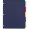 Cardinal Extra-tough Poly Dividers - 5 Tab(s)/Set - Letter - 8.50" Width x 11" Length - 3 Hole Punched - Polypropylene Divider - Multicolor Tab(s) - 4 / Pack