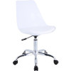 Lorell Plastic Shell Task Chair - Plastic, Polyurethane Seat - Chrome Frame - 5-star Base - White - 1 Each