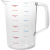 Rubbermaid Commercial Bouncer 4 Quart Measuring Cup - 1 gal - 6 / Carton - Clear - Polycarbonate - Measuring