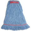 Genuine Joe GJOLBL1B, Narrow Band Large Mophead, 1 Each, Blue - Synthetic, Rayon, Cotton, Fiber