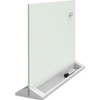 Quartet Magnetic Desktop Dry-Erase Panel - 23" (1.9 ft) Width x 17" (1.4 ft) Height - White Tempered Glass Surface - Rectangle - Desktop - 1 Each