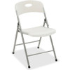 Lorell Translucent Folding Chairs - Clear Plastic Seat - Clear Plastic Back - 4 / Carton