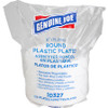Genuine Joe Reusable Plastic White Plates - White - Plastic Body - 125 / Pack