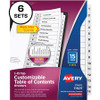 Avery 15-tab Custom Table of Contents Dividers - 90 x Divider(s) - 1-15, Table of Contents - 15 Tab(s)/Set - 8.5" Divider Width x 11" Divider Length - 3 Hole Punched - White Paper Divider - White Paper Tab(s) - 6