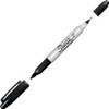 Sharpie Twin-Tip Markers - Extra Fine Marker Point - Black Alcohol Based Ink - 1 Each