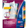 Avery Ready Index Customizable TOC Binder Dividers - 15 x Divider(s) - 1-15 - 15 Tab(s)/Set - 8.5" Divider Width x 11" Divider Length - 3 Hole Punched - Clear Plastic Divider - Multicolor Plastic Tab(s) - 1