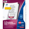 Avery A-Z Black & White Table of Contents Dividers - 26 x Divider(s) - A-Z, Table of Contents - 26 Tab(s)/Set - 8.5" Divider Width x 11" Divider Length - 3 Hole Punched - White Paper Divider - White Paper Tab(s) - 12