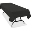 Tablemate Heavy-duty Plastic Table Covers - 108" Length x 54" Width - Plastic - Black - 6 / Pack