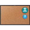 Quartet Classic Series Bulletin Board - 24" Height x 36" Width - Brown Natural Cork Surface - Self-healing, Durable, Sturdy - Black Aluminum Frame - 1 / Each