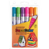 Marvy DecoColor Glossy Oil Base Paint Markers - Broad Marker Point - Yellow, Orange, Light Blue, Light Green, Rosemarie, Hot Purple Oil Based, Pigment-based Ink - 6 / Set