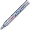 uni-ball Uni-Paint PX-20 Oil-Based Medium Point Marker - Medium Marker Point - Metallic Silver Oil Based Ink - Silver Barrel - 1 Each