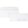 Quality Park Right Window Business Envelopes - Single Window - #10 - 4 1/8" Width x 9 1/2" Length - 24 lb - Gummed - Wove - 500 / Box - White